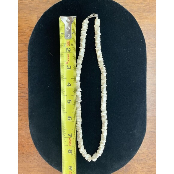 Lot 2 Puka Shell Necklaces 16" Surfer Hawaiian Chunky Boho Natural Shells VTG - Picture 6 of 14